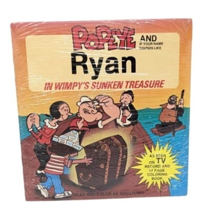 Libro de discos y colorear personalizado Popeye de colección - Ryan Wimpys Sunken Treasure - Imagen 1 de 3