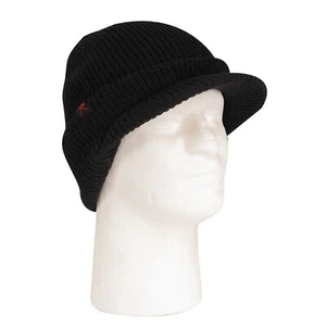 100% Wool Watch Cap with Brim - Picture 1 of 14