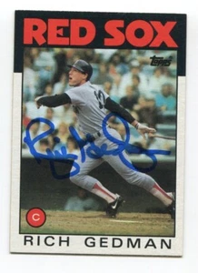 1986 Topps Rich Gedman Signed Card Baseball MLB Autographed AUTO #375 - Imagen 1 de 2
