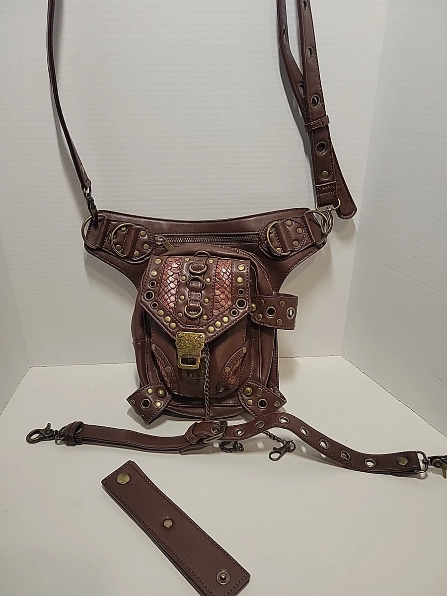 Steel Master Steam Punk Goth Biker Backpack Shoulder Waist Bag Amazon.com: steel master: Punk Bags main image 2