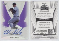 2014 Leaf Metal Draft Purple Prismatic /50 Braden Shipley #BA-BS1 Auto