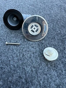 small basin boat or caravan sink drain assy with plug 90 angle - Picture 1 of 2