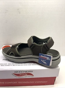 Skechers Go Walk Arch Fit Sandale Herren Gr. 11 oliv/schwarz konturierter Absatz neu - Bild 1 von 12