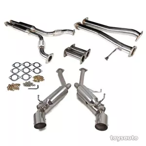 Rev9 4.5" Dual Stainless Tip Catback Exhaust for 350z Z33 03-08, G35 Coupe 03-07 - Picture 1 of 5