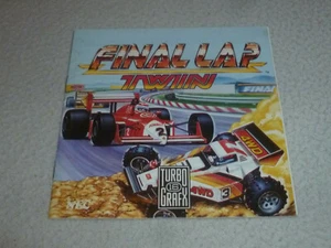 TURBOGRAFX 16 TURBO GRAFX HU CARD FINAL LAP TWIN INSTRUCTION MANUAL ONLY 1990  - Picture 1 of 2