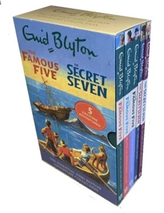 NEW SET OF 5 SECRET SEVEN 1 2 FAMOUS FIVE 1 2 3 EXCITING ADVENTURES Blyton - Picture 1 of 2
