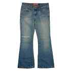 Levis Y2k Jeans Junior 3 Short 518 Superlow Boot Cut Stretch Faded Destroyed Vtg