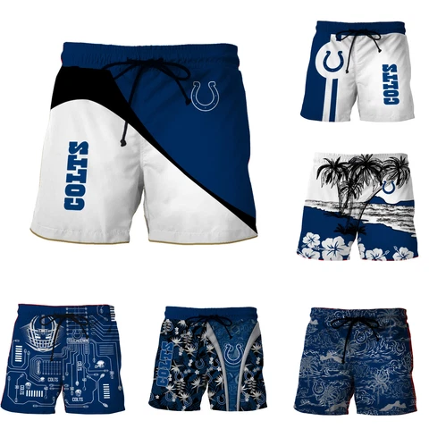 Indianapolis Colts Mens Beach Shorts Baggy Drawstring Quick Dry Swim Trunks Gift Cover