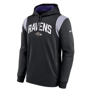 Baltimore Ravens Nike Sideline Performance Pull Over Sudadera con Capucha - Negra - Imagen 1 de 2