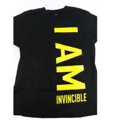 Camiseta Invicta Unisex I Am Invincible Pequeña, Negro y Amarillo Texto IPMINVTSM Foto 1 de 2