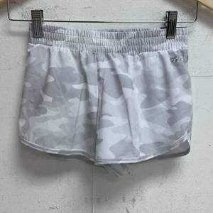 DSG Girls' Mid Rise Stride Run Shorts Camo Pure White Summer DAG12116PRT - Picture 1 of 4