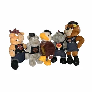 LOTE DE 5 peluche vintage Harley Davidson perro cerdo oso águila - Imagen 1 de 12