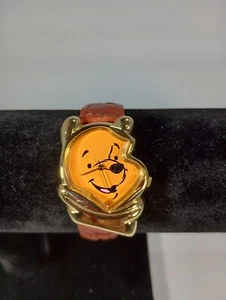 Disney Winnie the Pooh Timex Wristwatch w/Brown Braided Leather Band New Battery - Picture 1 of 7