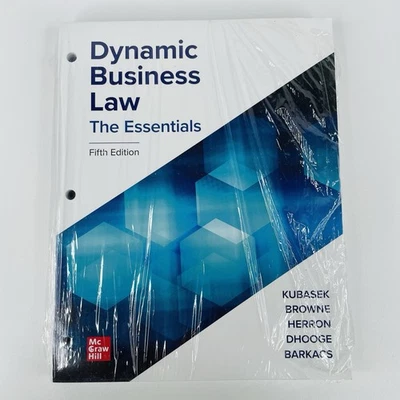 Dynamic Business Law The Essentials, Fifth 5th Edition Looseleaf Edition, SEALED - Image 1 of 4