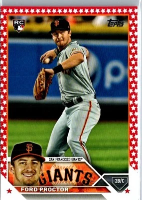 2023 Topps Series 2 Independence Day Parallel /76 Ford Proctor RC - Image 1 of 2