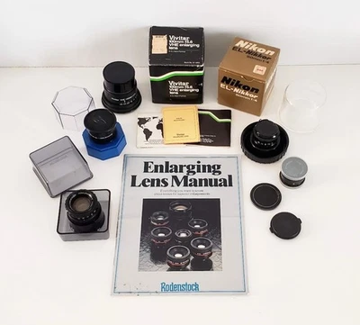 De colección Beseler Enlarging Len Vivitar El Nikkor Schneider Kreuznach Komura El-Omegar Foto 1 de 4