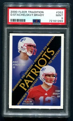 2000 Fleer Tradition Tom Brady RC #352 PSA 9 MINT - Image 1 of 2