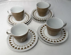 Vintage 1960’s Mikasa Fine Elite China Narumi 4 Cups 3 Saucers 4 Dessert Plates - Picture 1 of 6