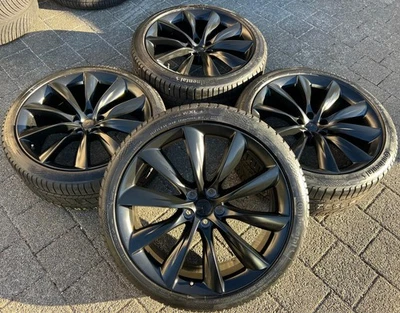 4 ORIGINAL 22" ALU WINTERRÄDER TESLA MODEL X 5YJX 1072246-00-E  1072246-00-F RDK - Bild 1 von 4