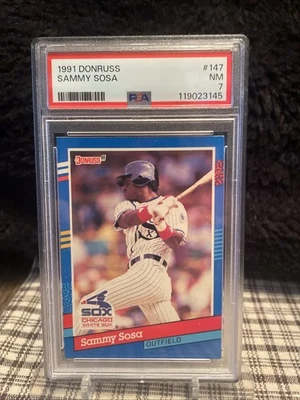 1991 Donruss - Sammy Sosa #147 Blue Stripes on Right Border - Image 1 of 2