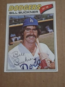 Tarjeta de béisbol 1977 Bill Buckner Topps #27 La Dodgers Boston Red Sox KC Royals - Imagen 1 de 2