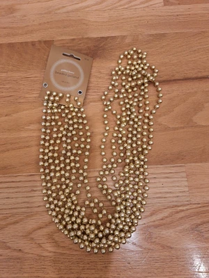 Vintage Martha Stewart Golden Luster Beaded Garland 18ft Plastic Beads Christmas - Image 1 of 3