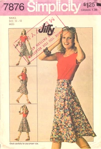 Simplicity 7876 ~ Misses' Jiffy Front Wrap Skirt ~ Skirt Without Seams  S  10-12 - Picture 1 of 5
