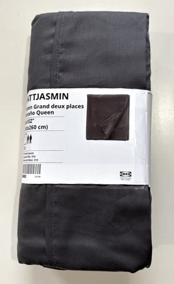 IKEA NATTJASMIN Queen Sábana Plana Gris Oscuro Nueva Foto 1 de 4