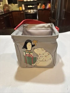 Thirty One Littles Carry All Caddy Holiday Polar Bear/Penguin New - Picture 1 of 6
