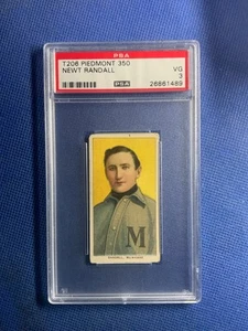 1909-11 T206 Newt Randall Piedmont 350/25 PSA 3 - Picture 1 of 2