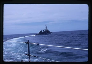 Vietnam War Transparency Slide USN Navy Looking Out At Sea Battleship - Picture 1 of 2