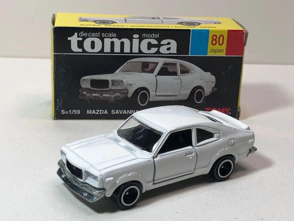 TOMY TOMICA No. 80 MAZDA SAVANNA GT RACING/RX-3 WHITE MADE IN JAPAN SHERRIFFS LE - Image 1 of 4