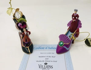 Disney Villains Shoe Ornament Collection- Captain Hook & Cinderella’s Stepmother - Picture 1 of 13