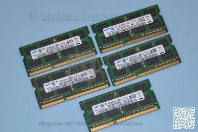 20GB Samsung DDR3 (5x 4GB) Laptop Memory PC3L-12800S M471B5273CH0 - Image 1 of 4