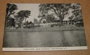 c1940 Town Pond Cemetery Windmill East Hampton Long Island New York cartolina NY - Foto 1 di 2