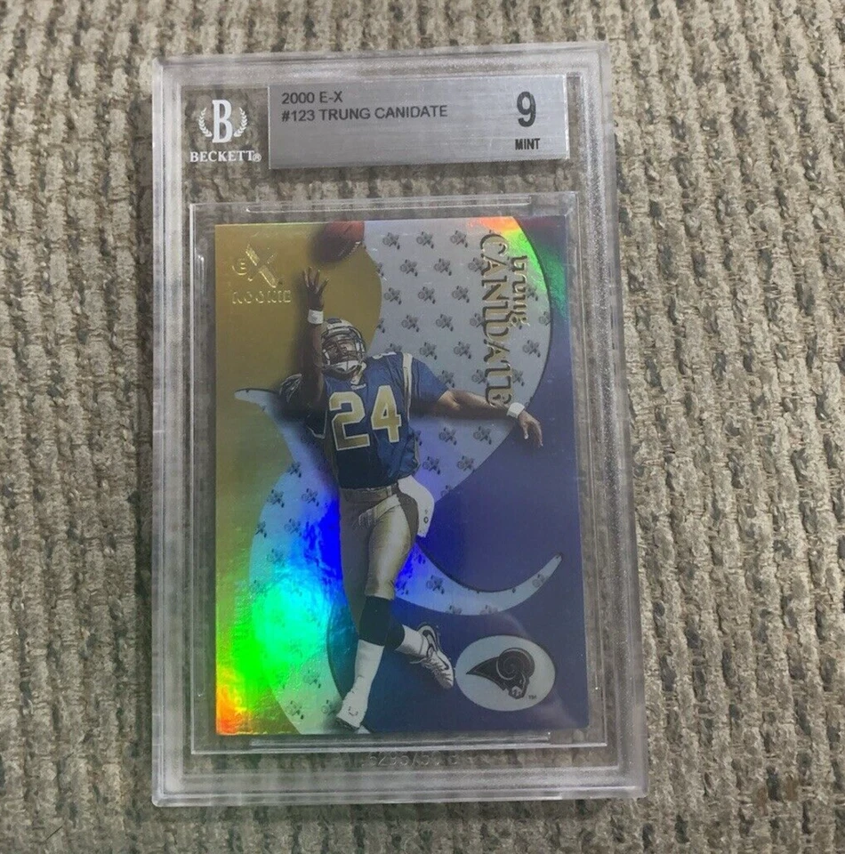 2000 Fleer EX #123 Trung Canidate RC BGS 9 Mint St. Louis Rams /1500 Rare Slab - Image 1 of 4