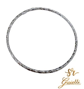 Bracciale Rigido in ORO BIANCO Diamantato Diametro 7cm 18 KT 750% List. 575€ - Foto 1 di 6
