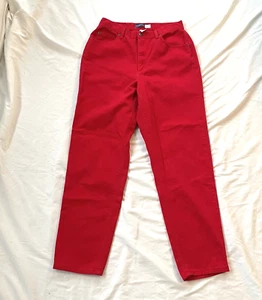 Vintage 90s Liz Claiborne Liz Wear Red Denim Jeans Classic Cut Christmas Holiday - Bild 1 von 9