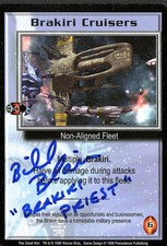 BABYLON 5 Bill Blair GREAT WAR Brakiri Cruisers Signed TRADING CARD AUTOGRAPHED