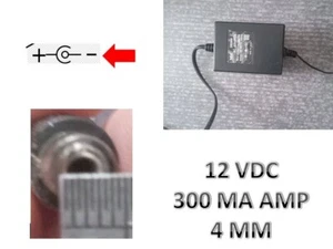 12 VOLT 12V DC NETZTEIL ADAPTER 300MA ADAPTER - Bild 1 von 3
