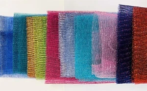 8 ! Glitter Mesh Fabric assortment 50 x 80 cm each Gift wrapping Craft Scrapbook - Picture 1 of 3