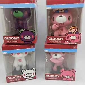 Juego de 4 figuras de vinilo Gloomy The Naughty Grizzly rosa oso de Halloween - Imagen 1 de 6