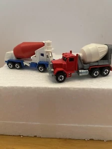 Vintage Hot Wheel Blackwall Cement Trucks, Lot Of 2 - Picture 1 of 5