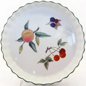 ROYAL WORCESTER EVESHAM VALE Small Flan 7.75" NEW NEVER USED made in England - Picture 1 of 3