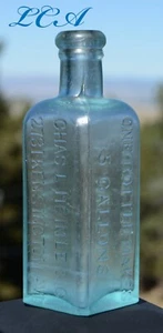 Antique CHAS. HEINLE'S ROOT BEER EXTRACT bottle RARE Hires COPY CAT competitor - Picture 1 of 8