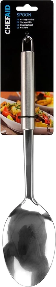 Chef Aid Stainless Steel Solid Spoon Cooking Baking Kitchen Utensil - Silver - Image 1 of 1