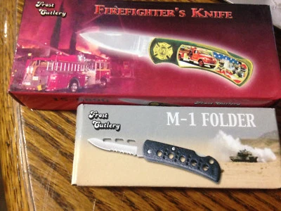 NIB 4 lot Knife Set: Firefighter's Knife, M-1 Folder, & Eagle Eye II, Bonzai - Image 1 of 4
