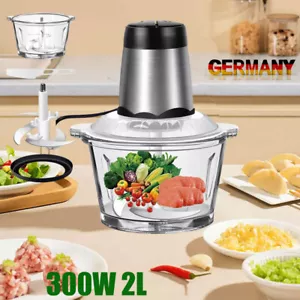 Elektrische Gemüseschneider 300W Zerkleinerer Gemüsereibe Küchenreibe 2000ml DHL - Bild 1 von 14