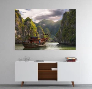Impresión en lona impresión enmarcada arte de pared los barcos decoración del hogar imagen - Imagen 1 de 2