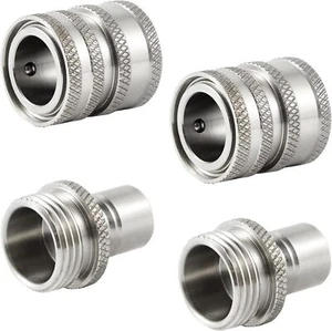 Garden Hose Quick Connect Stainless Steel Water Hose Fitting Quick Release Hose - Picture 1 of 7
